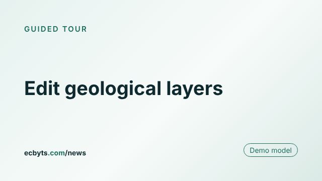Card for the article "Edit geological layers", an ecbyts guided tour with a demo model.